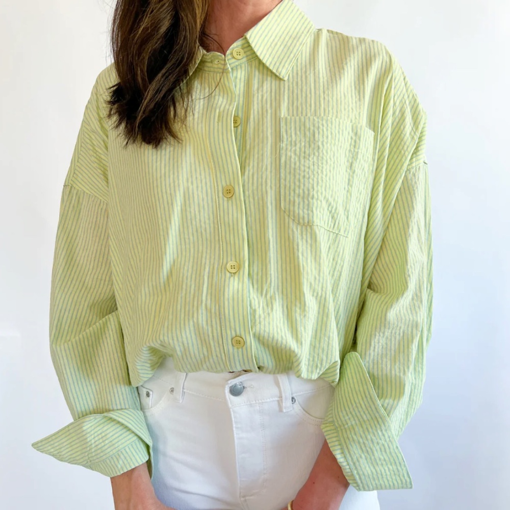 Seersucker Stripe Bubble Top